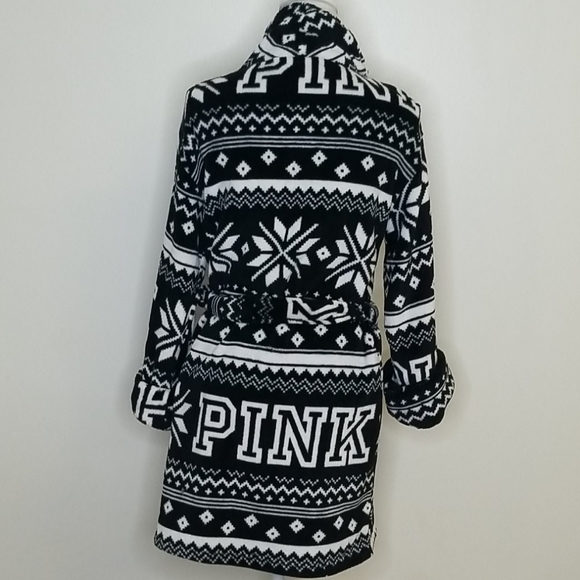 Pink By Victoria Secret Plush Robe - Picture 2 of 5